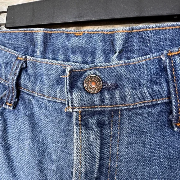 Levi's Vintage Blue Denim 684‎ Big Bell Bottom Jeans Orange Tab
